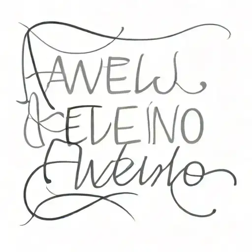 Word Tatoo Featuring The Name Avelino