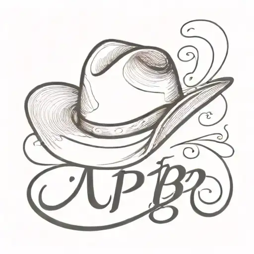 Jpb Cursive With A Cowboy Hat