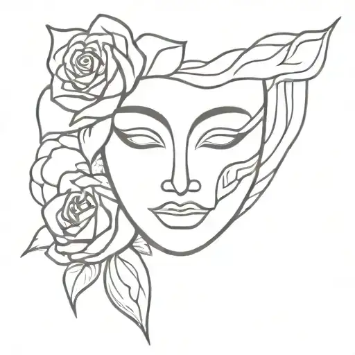 Drama Mask Rose