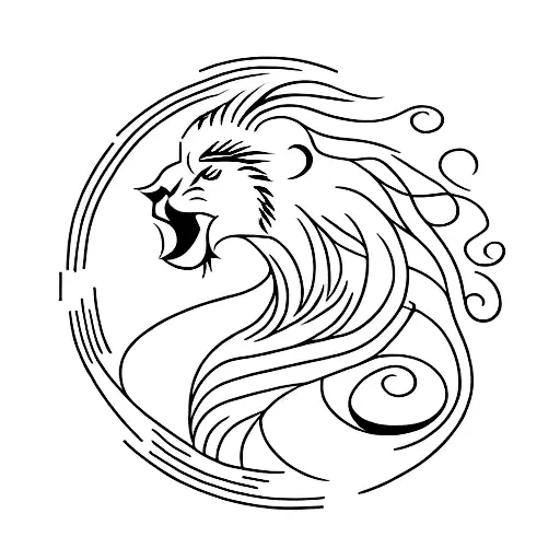 Left Lion Right Swan