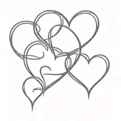 Three Hearts Linked Together