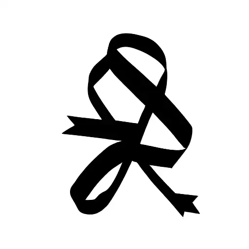 Cancer Ribbon With Cross And Dad