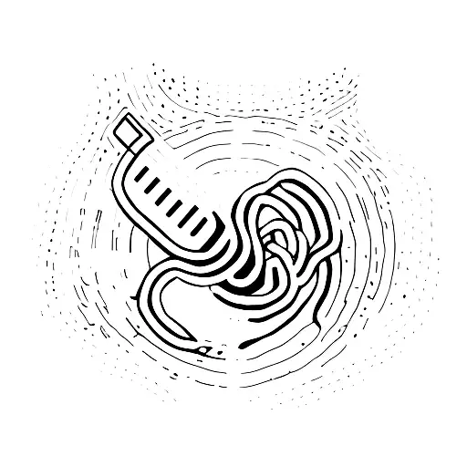 A Minimalist Tattoo Of A Runner On A Coffee Bean Track