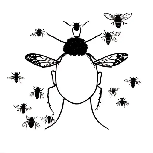 Black Girl Afro Bees