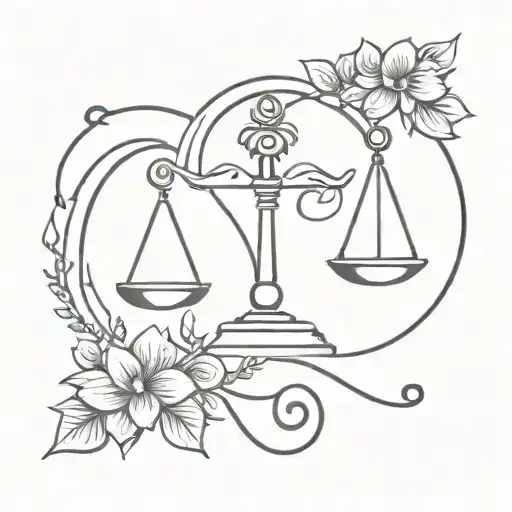 Libra Symbol Surrounded