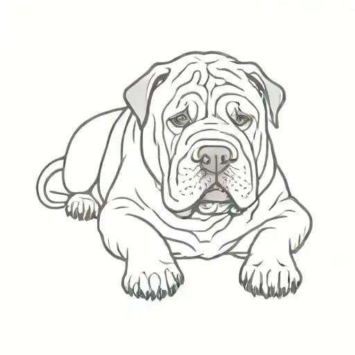 Of An Adult Shar Pei Dog