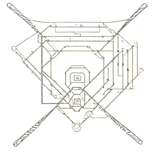Baseball Diamond Shaped Line Drawing