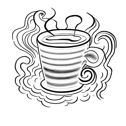 A Stack Of Books With A Steaming Coffee Cup On Top