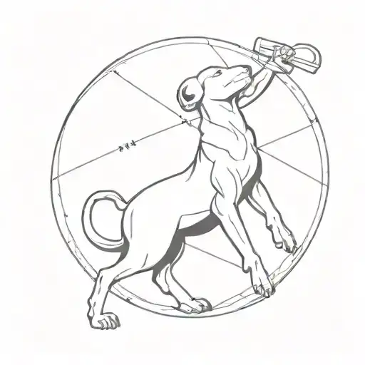 Atlas Holding The World But Atlas Is A Dog