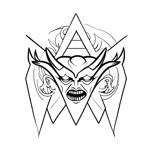 Demon With A Triangle In His Head