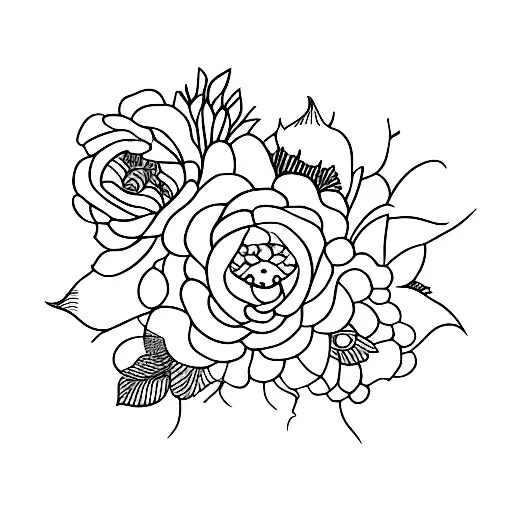 A Guitar Made Of Blooming Flowers