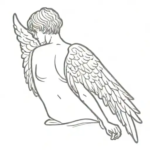 Angel On Upper Back