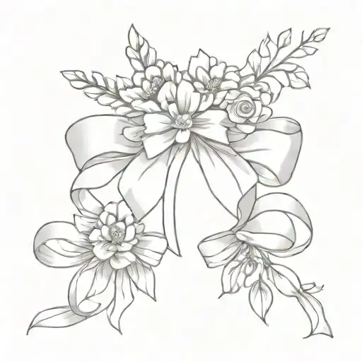 Birth Month Flower Bouquet With A Bow