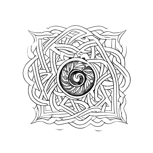 An Ancient Roman Column Intertwined With Elements Of Nature