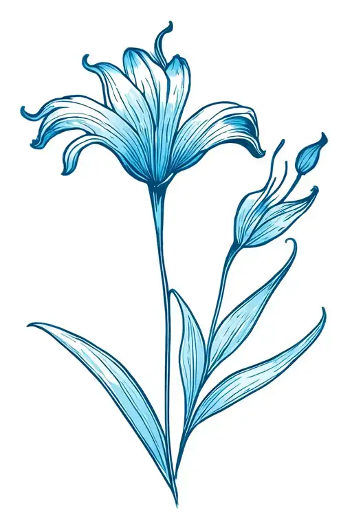 Lily Of The Valey Muted Blue