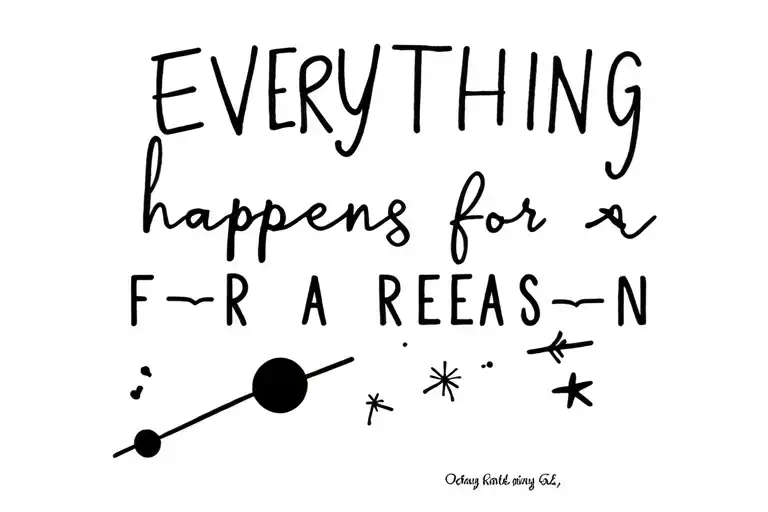 Everything Happens For A Reason Quote With A Big Dipper And Little Dipper Next To It