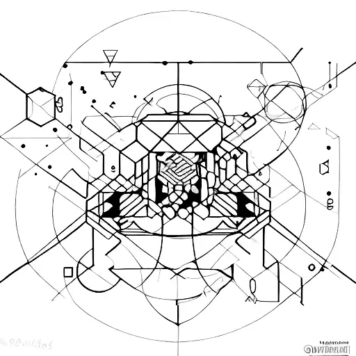 A Computer Cursor Surrounded By Various Abstract Shapes Symbolizing Fine Art