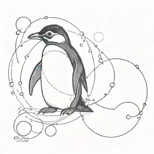 Penguin In Circles