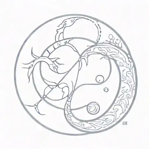 Feminine Design Incorporating Scorpio Libra And Cancer Zodiac Sign