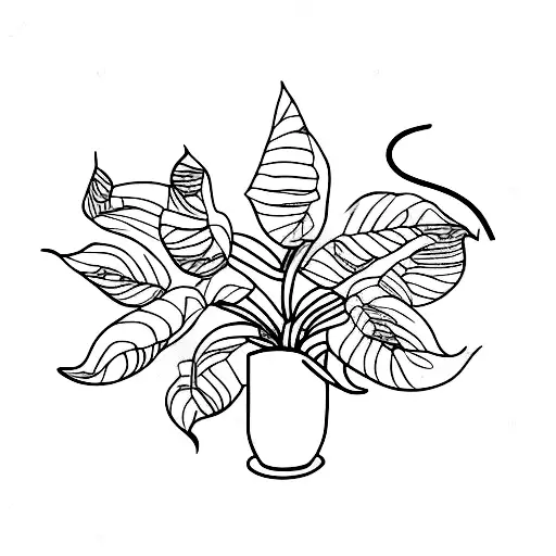 A Tattoo Of A Coffee Plant Growing Into A Cat Silhouette