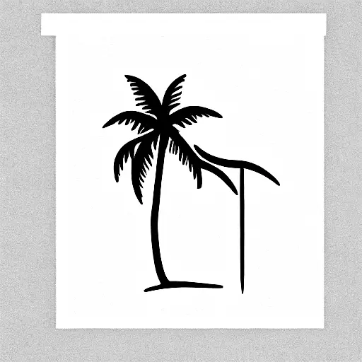 Hockey And Palm Tree
