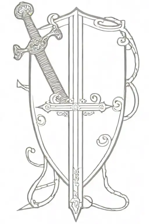 Christian Sword And Shield Referencing Ephesians 6