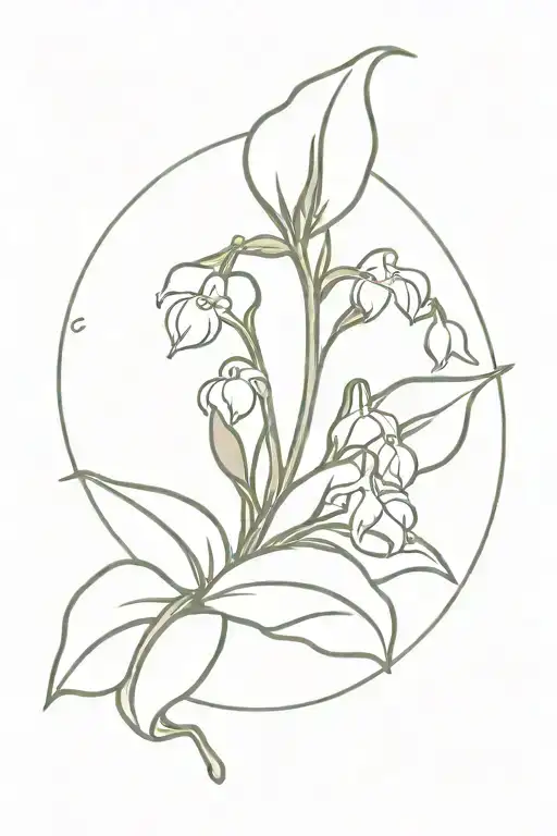 Simple Lily Of The Valley And Morning Glory Flower