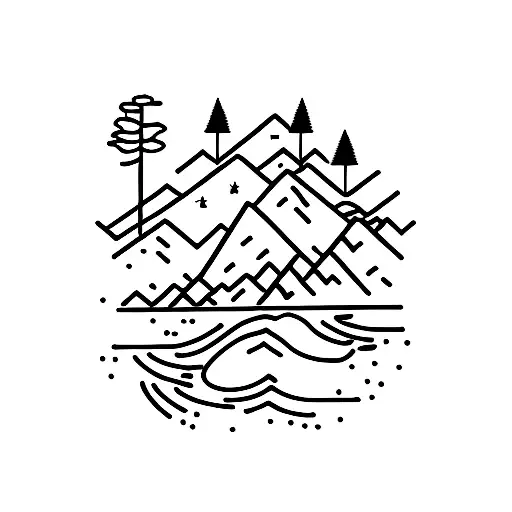 Mountain Peak With A Climber Reaching The Top