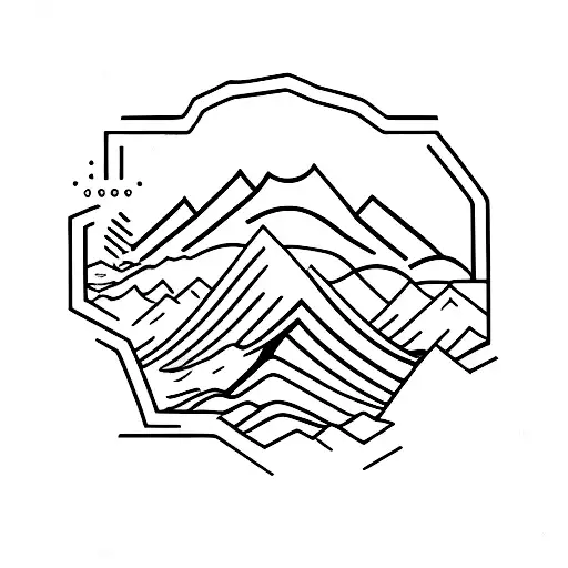 Mountain Peak With A Climber