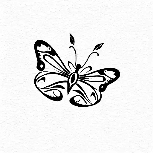 Flowers With Butterfly And The Signs Of Gemini