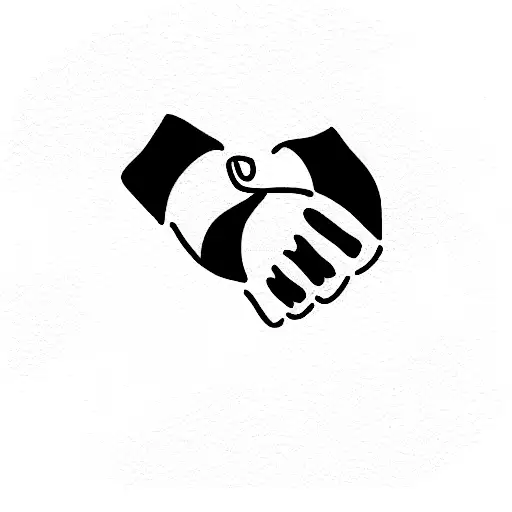A Tattoo Of A Fist Greeting Between Father And Daughter