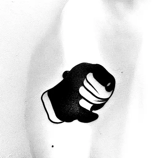 A Tattoo Of A Fist Bump Between Father And Daughter