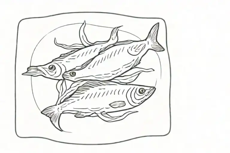 Bacalao Portugal Dried Fish On Plate Black