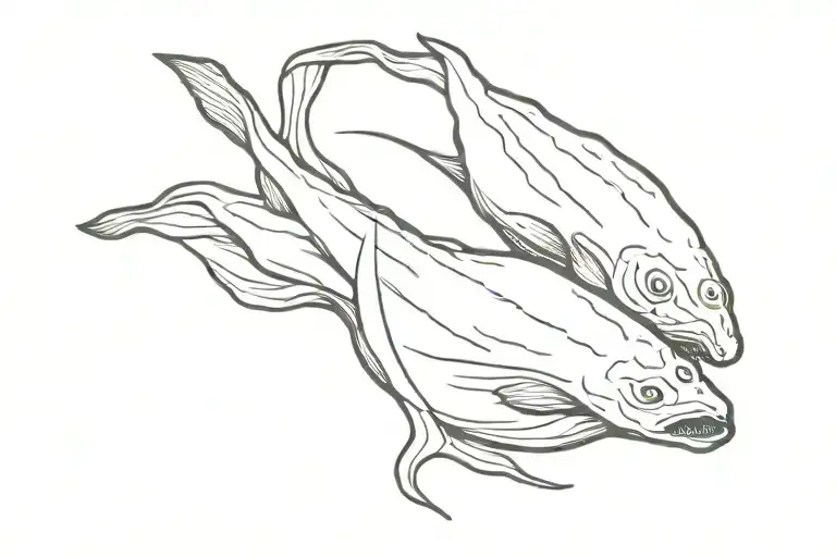 Dried And Salted Cod Minimalist Black Style