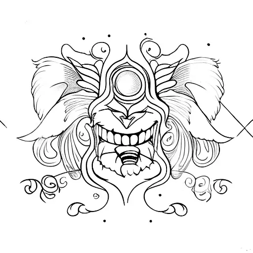 Serafin Written In Script With Red Lips Beind It