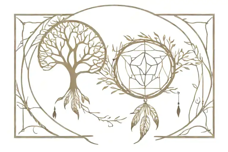 A Tree Of Life In A Dream Catcher