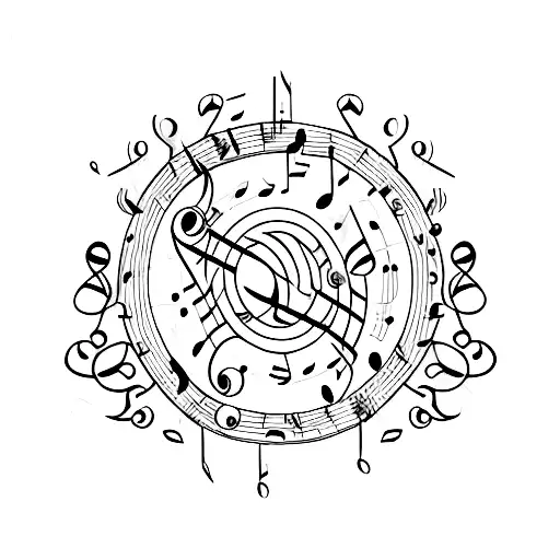 A Video Game Controller Entwined With Musical Notes And Surrounded By Nature Elements