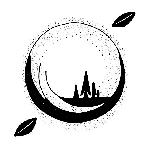 Triple Moon With Branches