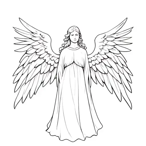 Angel With Wings Angel Da Guarda