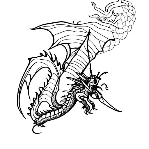 Combine A Dragon And A Bee In A Unique And Artistic Way