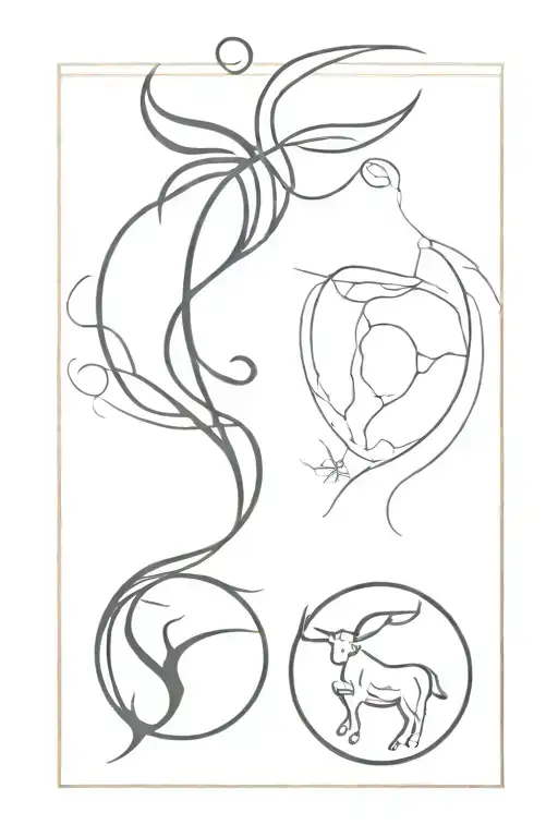 Virgo And Taurus Symbol Merging