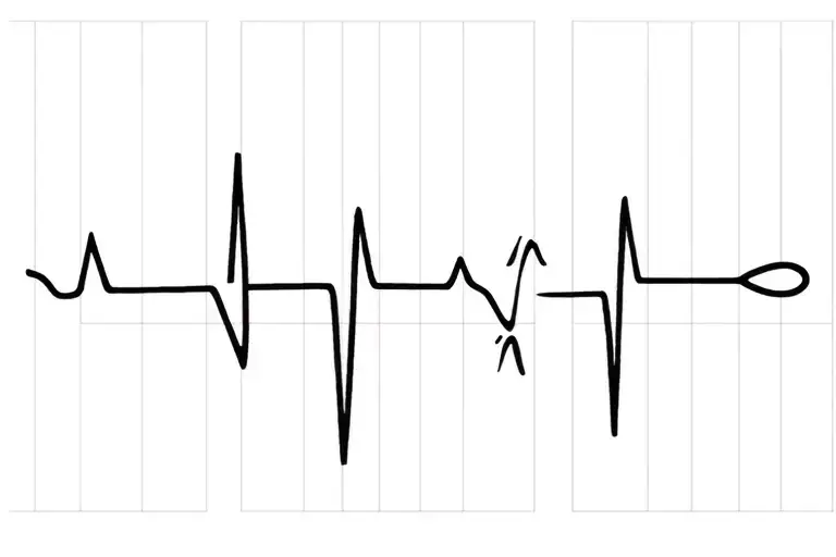 Basic Ekg Line Inside Of Jesus Fish Symbol