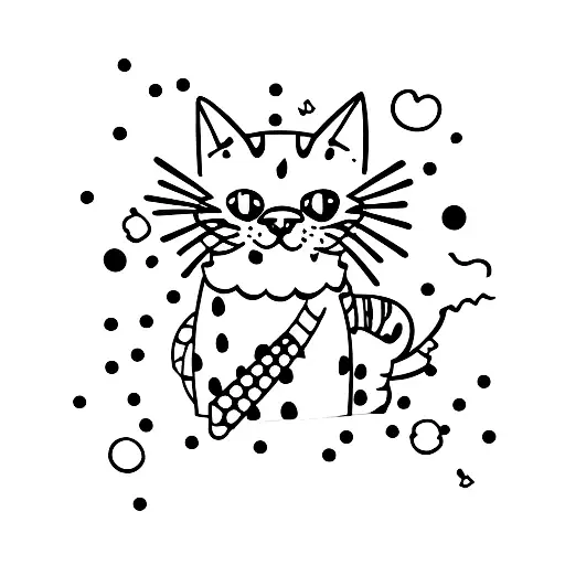 Dotted Cat On The Rooftop