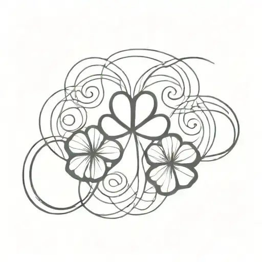 Four Leaf Clover With Infinity Sign