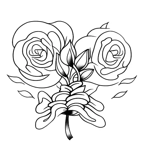 A Minimalist Tattoo Of A Book With A Flower Growing Out Of It