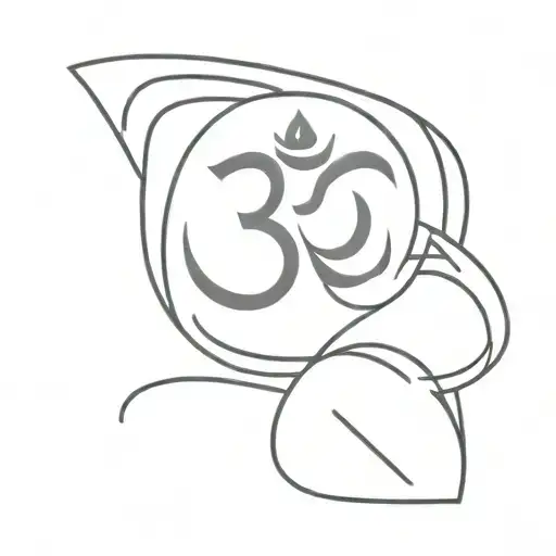 Om Symbol With Combination Of Dumbbell