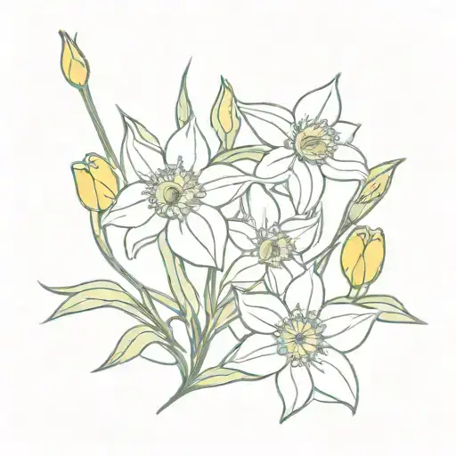 Daffodil Daisy Sweatpea Honeysuckle Rose Intertwined