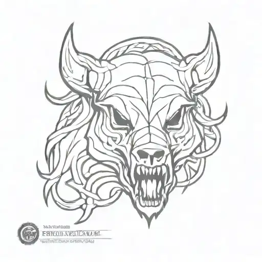 Celtic Boar Skull Angry