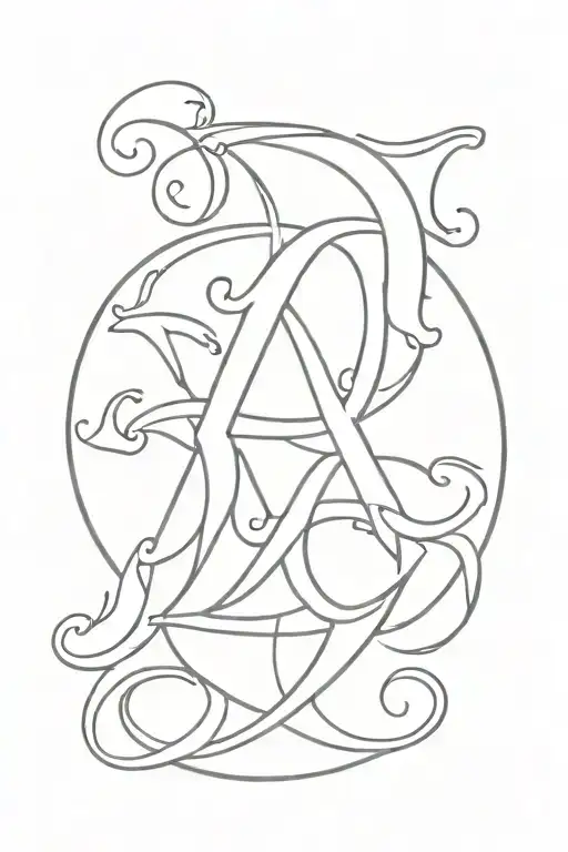 A Letter S With A Symbol Representing Brotherhood Emblem With Initials