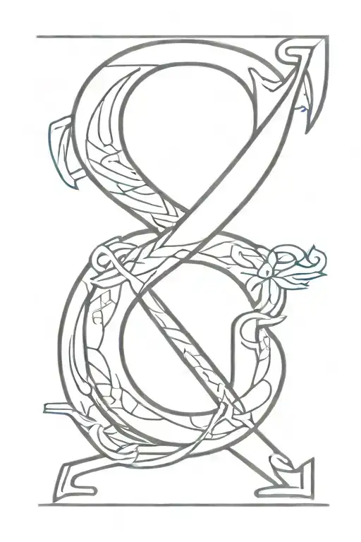 Letter S With A Symbol Representing Brotherhood Subtly Integrated